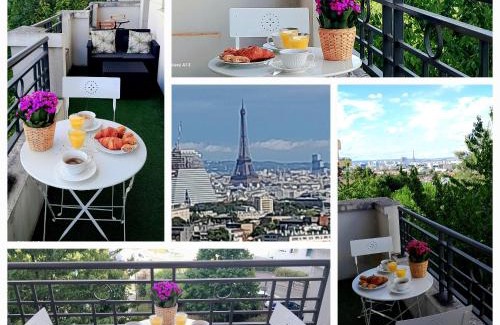 Chatillon Apartment | Élégant apt avec vue Tour Eiffel & parking privé