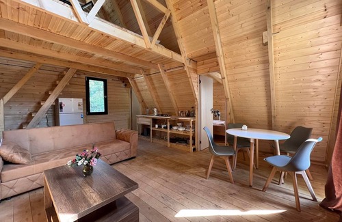 Ambrolauri Cottage | რაჭაში, ეკოლოგიურად სუფთა ხის კოტეჯი, აუზით და კეთილმოწყობილი ეზოთი