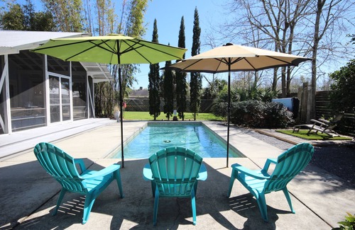 Old Town Cottage | 1 1/2 Block From Beach With Private Pool and Hot Tub