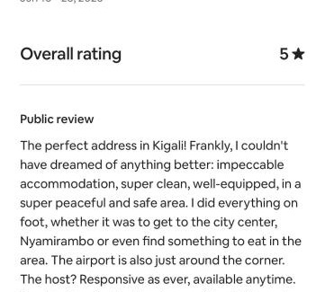 Kigali Apartment | 1 Bedroom Apt Close to City Centre ,Parking, Netflix, Fast WiFi Suite #5