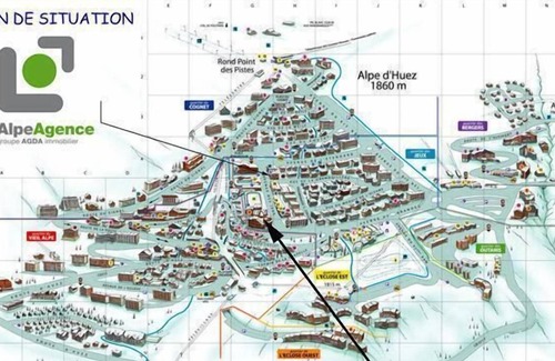 Jeux Apartment | 10m from resort center, 6th floor, balcony, tv, ski locker, 26m², Alpe d'Huez