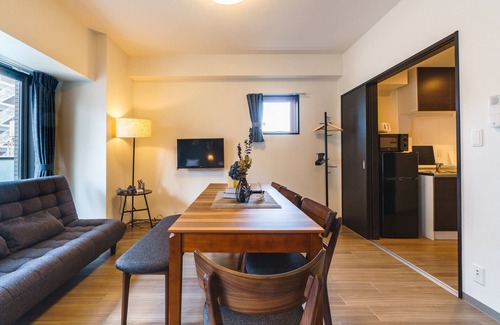 Namba Apartment | 1DK 50max 7 people2 semidouble beds 1 single - IKIDANE Residential Hotel SHIMANOUCHI/Osaka Ōsaka