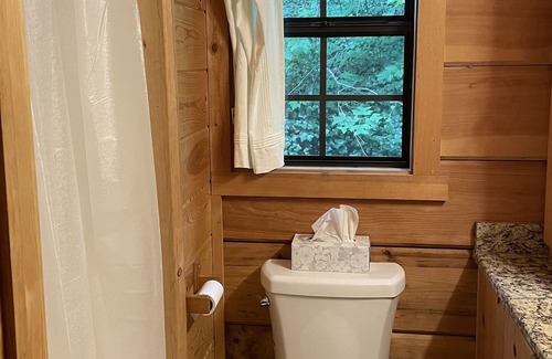 Saluda Cabin | 2 Cozy quiet nestled cabin w/ hot tub, firepit and waterfall in Saluda, NC
