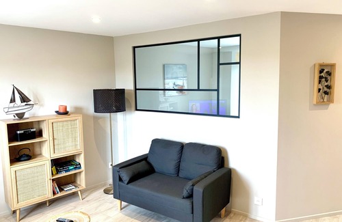 Donville-les-Bains Apartment | 2 rooms- City center - 500m beach - All Comfort