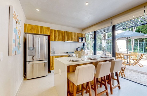 Tulum House | 2-story apt with private pool, balcony, patio, outdoor dining area, gym, W/D, AC