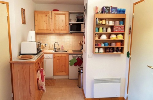 La Joue du Loup Apartment | 200m from ski slopes, 2nd floor, view ski slopes, balcony, tv, ski locker, 36m², La Joue du Loup