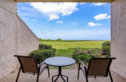 Fernandina Beach Condo | 256 Sandcastles Beautiful Oceanfront, Ground Floor Hotel Room & Private Patio