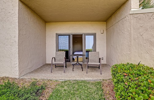 Fernandina Beach Condo | 256 Sandcastles Beautiful Oceanfront, Ground Floor Hotel Room & Private Patio