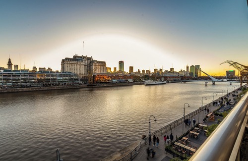 Buenos Aires Central Business District Condo | 2BR Family Apt Puente de la Mujer View