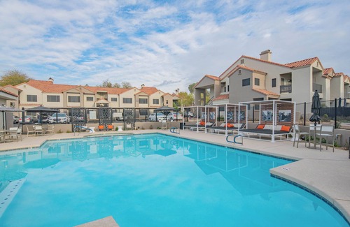 Desert View Village Condo | 2BR Next to TPC Golf | Pool Access | Fitness Gym