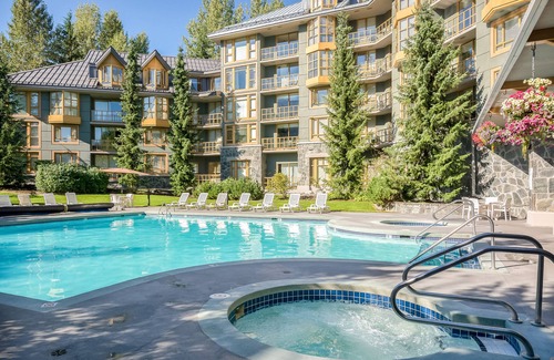 Village North Apartment | 3rd-floor studio with hot tubs, a pool, saunas, & fitness room