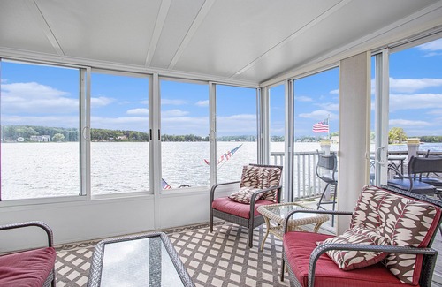 Plainwell House | 4 bedroom lakefront house on Pine Lake! Sunrise and Sunset views!
