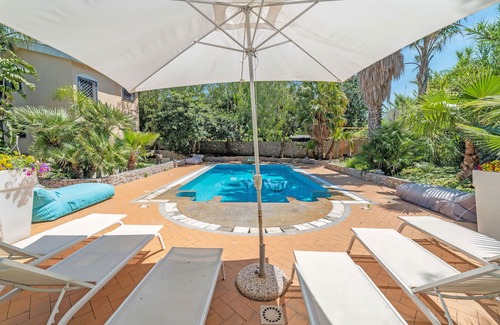 Villa Grazia di Carini Villa | 600 meters away from the sea, private pool, lush garden