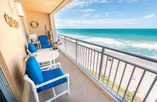 Indian Harbour Beach Condo | #605 Beachfront Vacation Rental, Beautiful Views from the 6th story balcony.