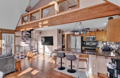 Gouldsboro Ski Chalet | A-Frame Chalet - Mountain modern in Big Bass Lake with pool!