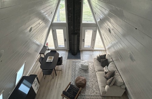 Garvin County Cabin | A-Frames at Harmony Hills, Exotic Animal Jeep Tours, Hot Tub, 320 Acre Ranch
