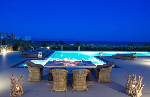 Chrissi Akti Villa | Aelia De Luxe Villa with Sea view and swimming pool