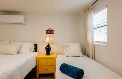 West Congress House | Affordable & New at Heart of SoCO Eateries, King Bed, Rain Shower, Big Fenced Yard