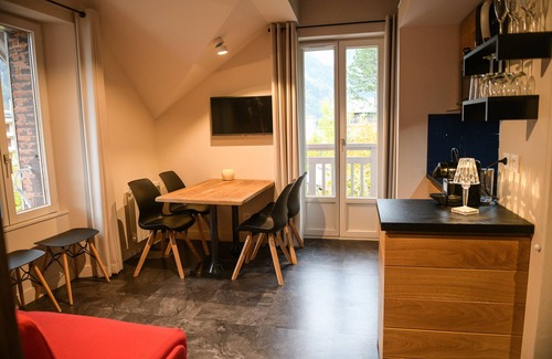 Chamonix City Centre Apartment | Aiguille Verte & spa
