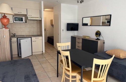 Saint-Raphael Apartment | Air-conditioned studio near beach and shops, balcony, parking, linens, and wifi available