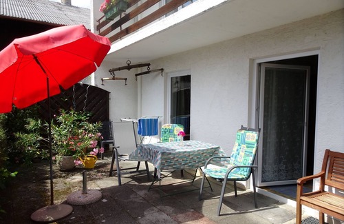 Gollenshausen a.Chiemsee Apartment | Apartment 1a, terrace - south side, 47 sqm