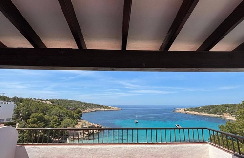 Portinatx Apartment | Apartment in A Hotel 'Vista Mar 1Aa' with Sea View, Wi-Fi and Air Conditioning