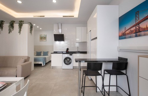 Jardin de la Abadia Apartment | Apartment 'Mendoza Loft Málaga' with Wi-Fi and Air Conditioning