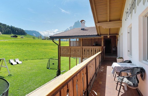 Castelrotto Apartment | Apartment 'Schererhof Dolomitenblick' with Mountain View, Shared Garden and Wi-Fi