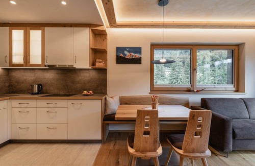 Santa Maddalena Apartment | Apartment 'Weissbrunn Lisa' with Mountain View, Shared Terrace and Wi-Fi