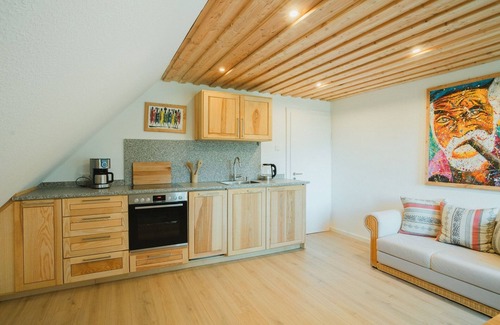 Bad Steben Apartment | Apartment with eat-in kitchen and balcony