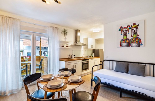 Oberderdingen Apartment | Aposto Apartment 1 with Private Terrace and Wi-Fi
