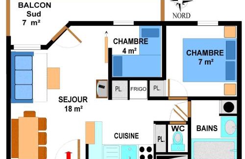 Val Cenis Apartment | Appartement spacieux pour 6 personnes, balcon exposé plein sud, pied des pistes à Val Cenis - FR-1-508-104