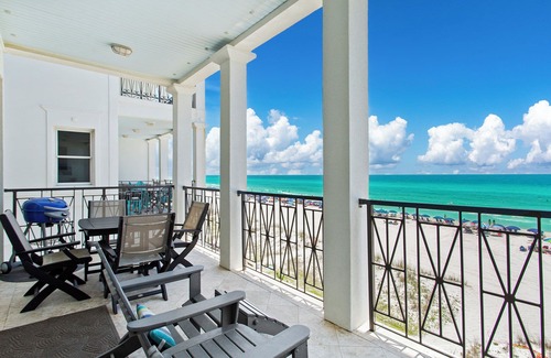 Delos House | Aqua - Gulf Front, Free Beach Service, Heated Private & Community Pool!
