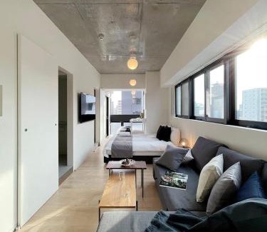 Hiroshima City Centre Apartment | b hotel Nekoyard - Studio with Security, Near Peace Park & Downtown