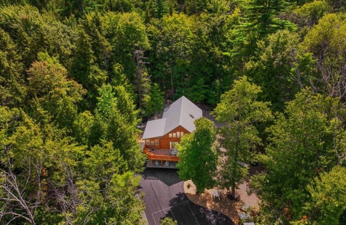 Conway Apartment | Babbling Brook | Modern Cabin with Pond Access