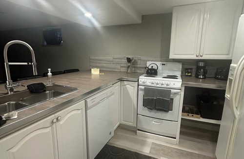 Thunder Bay Apartment | Basement studio sweet .full kitchen, Jacuzzi , gasfire ,Laundry step from dwntwn
