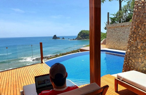 San Juan del Sur House | BEACHFRONT LUXURY -180° BAY VIEWS -nINFINITY POOL - AND STUNNING OUTDOOR SPACES