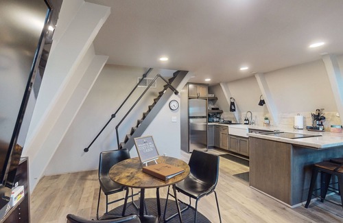 West Village Cabin | Beautiful A-frame home with spacious deck, firepit, loft, & nearby activities