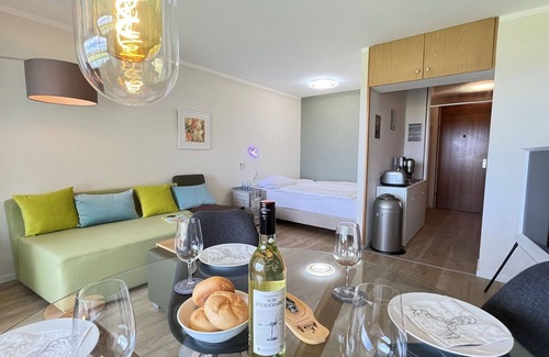 Loffingen Apartment | Beautiful apartment for 3 guests with pool, WIFI, TV, balcony, pets allowed and panoramic view