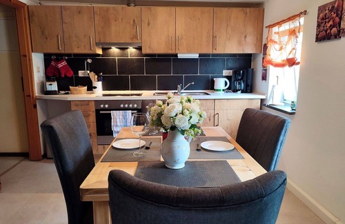Grossschoenau Apartment | Beautiful apartment for 12 guests with WIFI, hot tub, TV, patio and pets allowed