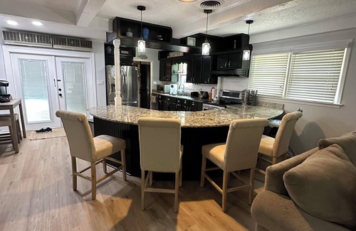 Gunter Afs House | Beautiful backyard and cozy interior has everything you need and is pet friendly