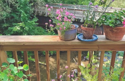 West Pawlet Apartment | Beautiful, bright retreat with balcony overlooking river and rail trail.