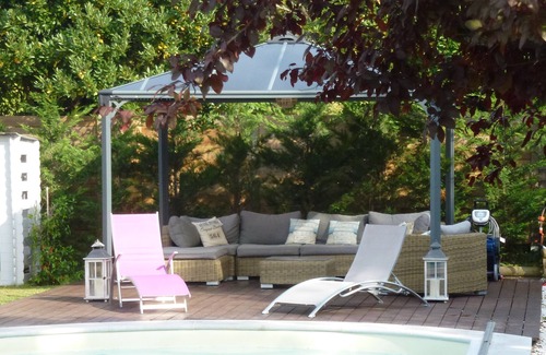 Meschers-sur-Gironde Villa | BEAUTIFUL HOUSE WOOD STYLE TROPICAL with HEATED POOL at 28 ° + SHELTER> BEACHES 80