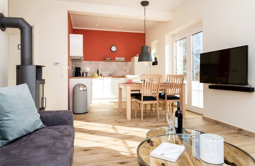 Vitzdorf House | Beautiful holiday home with terrace, beach chair, fireplace and Finnish sauna