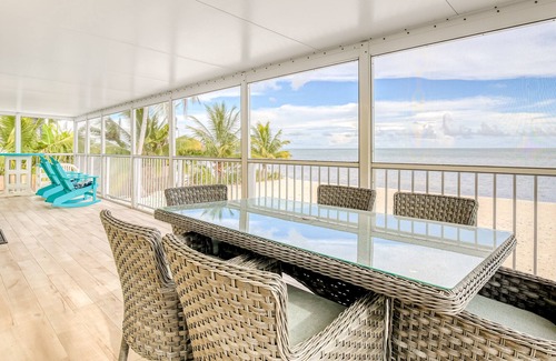 Long Beach Estates House | Beautiful home right on the water with a private beach, W/D, deck, grill & AC