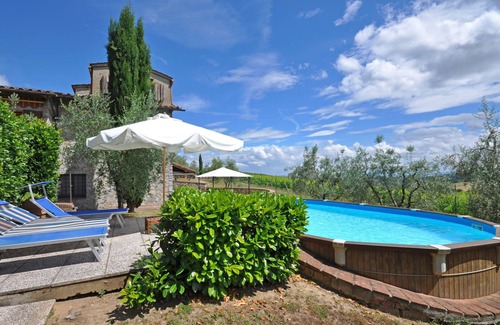 San Sano Villa | Beautiful private villa for 8 guests with WIFI, A/C, private pool, TV, patio and panoramic view