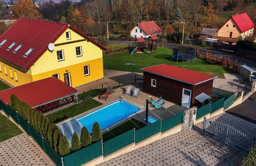 Jilove House | Beautiful private villa for 18 guests with hot tub, WIFI, private pool, TV and patio