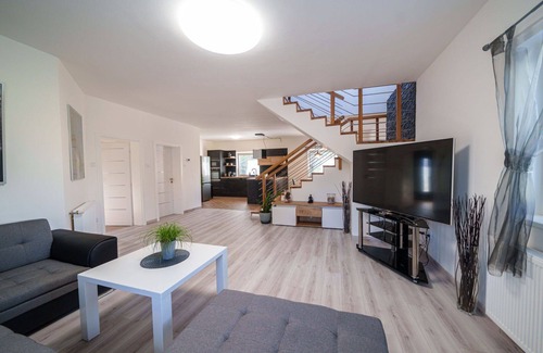 Prague 11 House | Beautiful private villa for 8 guests with private pool, WIFI, TV and patio