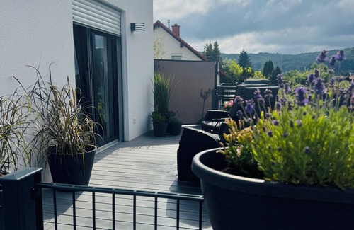 Biebertal Apartment | Beautiful, sun-drenched vacation apartment on the Dünsberg - surrounded by greenery