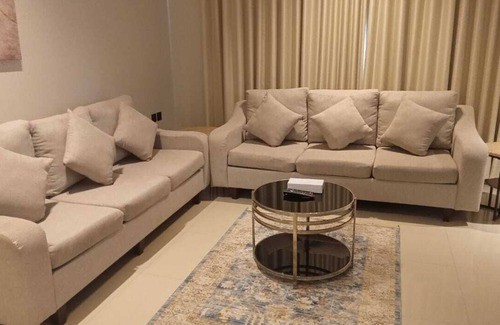 Al Olaya District Apartment | Bedroom living room kitchen bathroom
